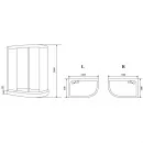 Душевой уголок с поддоном 120x80 см Timo BY-549 L прозрачное