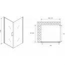 Душевой уголок 100x80 см Abber Sonnenstrand AG04100B-S80B прозрачное