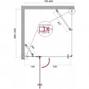 Душевой уголок 80x100 см BelBagno Kraft KRAFT-AH-12-80/100-C-Cr-L прозрачное