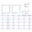 Душевой уголок Vegas Glass ZA NOVO h2000 100 07 crystalvision 100x100 см, профиль матовый хром, стекло прозрачное