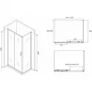 Душевой уголок 150x90 см Abber Schwarzer Diamant AG30150B-S90B прозрачное