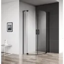 Душевой уголок 90-100x90-100 см Cezares SLIDER-R-2-90/100-C-NERO прозрачное