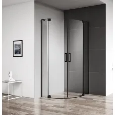 Душевой уголок 90-100x90-100 см Cezares SLIDER-R-2-90/100-C-NERO прозрачное