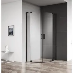 Душевой уголок 90-100x90-100 см Cezares SLIDER-R-2-90/100-C-NERO прозрачное