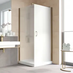 Душевой уголок Vegas Glass EP-Fis LUX 80*90 05 10 R 80x90 см R, профиль бронза, стекло сатин