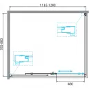 Душевой уголок 120x80 см BelBagno DUE-AH-1-120/80-C-CR прозрачное
