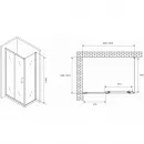 Душевой уголок 100x100 см Abber Schwarzer Diamant AG301005-S1005 прозрачное