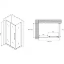 Душевой уголок 120x100 см Abber Schwarzer Diamant AG30120H-S100 прозрачное