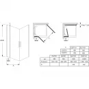 Душевой уголок 117,8x87,8 см Jacob Delafon Contra E22T91-GA + E22T121-GA прозрачное