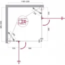 Душевой уголок 120x100 см BelBagno Kraft KRAFT-AH-22-120/100-C-Cr-L прозрачное
