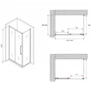 Душевой уголок 150x50 см Abber Schwarzer Diamant AG30150BH-S50B прозрачное