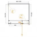 Душевой уголок 100x80 см Cezares VALVOLA-AH-1-100/80-C-Cr прозрачное