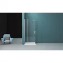 Душевой уголок 100x80 см BelBagno Kraft KRAFT-AH-22-100/80-C-Cr-L прозрачное