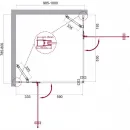 Душевой уголок 100x80 см BelBagno Kraft KRAFT-AH-22-100/80-C-Cr-L прозрачное