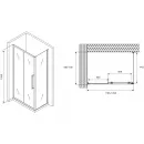 Душевой уголок 120x70 см Abber Schwarzer Diamant AG30120H-S70 прозрачное