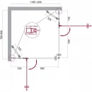 Душевой уголок 120x80 см BelBagno Kraft KRAFT-AH-22-120/80-C-Cr-L прозрачное