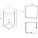 Душевой уголок 80x80 см Abber Schwarzer Diamant AG02080BMH матовое