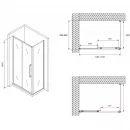 Душевой уголок 150x60 см Abber Schwarzer Diamant AG30150BH-S60B прозрачное
