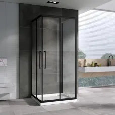 Душевой уголок 100x100 см Abber Schwarzer Diamant AG02100BH-S100B прозрачное