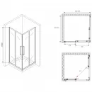 Душевой уголок 90x90 см Abber Schwarzer Diamant AG02090BDTH тонированное