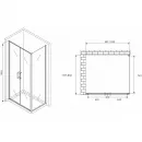 Душевой уголок 100x80 см Abber Sonnenstrand AG04100C-S80 прозрачное