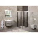 Душевой уголок 75-90x75-90 см Belbagno UNIQUE-A-2-75/90-C-Cr прозрачное