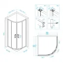 Душевой уголок 100x100 см RGW CL-54-B Classic 32095400-14 прозрачное