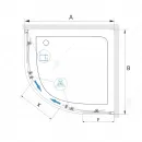 Душевой уголок 100x100 см RGW CL-54-B Classic 32095400-14 прозрачное