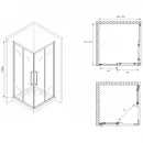 Душевой уголок 100x100 см Abber Schwarzer Diamant AG02100BDTH тонированное