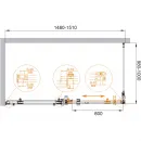 Душевой уголок Cezares Stylus STYLUS-O-M-AH-1-150/100-C-Cr 150x100 см, профиль хром, стекло прозрачное