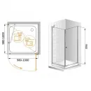 Душевой уголок 100x100 см Cezares ELENA-W-A-1-100-C-Cr прозрачное