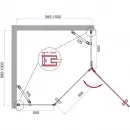 Душевой уголок 100x100 см BelBagno Kraft KRAFT-P-1-100-C-Cr-R прозрачное