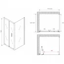 Душевой уголок 120x100 см Abber Sonnenstrand AG07120B-S100B прозрачное