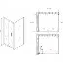 Душевой уголок 120x70 см Abber Sonnenstrand AG07120B-S70B прозрачное