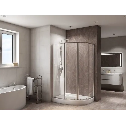 Душевой уголок 100x80 см BelBagno DUE-RH-2-100/80-C-Cr прозрачное