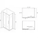 Душевой уголок 130x70 см Abber Schwarzer Diamant AG30130BH-S70B прозрачное