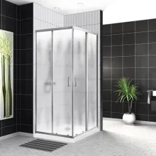 Душевой уголок BelBagno Uno UNO-195-A-2-100-CH-CR 100x100 см, профиль хром, стекло шиншилла