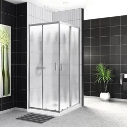 Душевой уголок BelBagno Uno UNO-195-A-2-100-CH-CR 100x100 см, профиль хром, стекло шиншилла