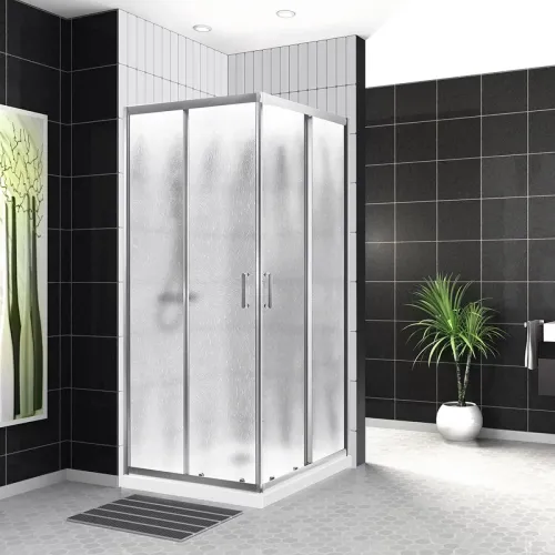 Душевой уголок BelBagno Uno UNO-195-A-2-100-CH-CR 100x100 см, профиль хром, стекло шиншилла