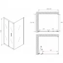 Душевой уголок 120x75 см Abber Sonnenstrand AG07120B-S75B прозрачное