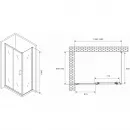 Душевой уголок 140x70 см Abber Schwarzer Diamant AG301405-S705 прозрачное