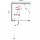 Душевой уголок 80x80 см BelBagno Etna ETNA-A-1-80-C-Cr прозрачное