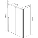 Душевой уголок Vincea Lugano VSR-1L9013CLGM-1 130x90 см, профиль вороненая сталь, стекло прозрачное