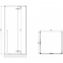Душевой уголок 89,4x88,5 см Abber Eins AG06099B прозрачное