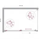 Душевой уголок BelBagno Luce LUCE-AH-1-150/100-C-Cr 150x100 см, профиль хром, стекло прозрачное