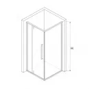 Душевой уголок 100,5x100 см RGW SV-34B (SV-03+Z-050-3B) Stilvoll 06323400-014 прозрачное