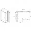 Душевой уголок 140x80 см Abber Schwarzer Diamant AG301405-S805 прозрачное