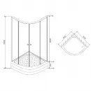 Душевой уголок 80x80 см Damixa Origin Evo 82G-301-080WT