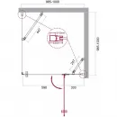 Душевой уголок 100x100 см BelBagno Kraft KRAFT-A-12-100-C-Cr-R прозрачное