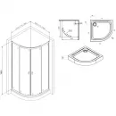 Душевой уголок с поддоном 80x80 см Am.Pm X-Joy W88E-205-080MT64 прозрачное